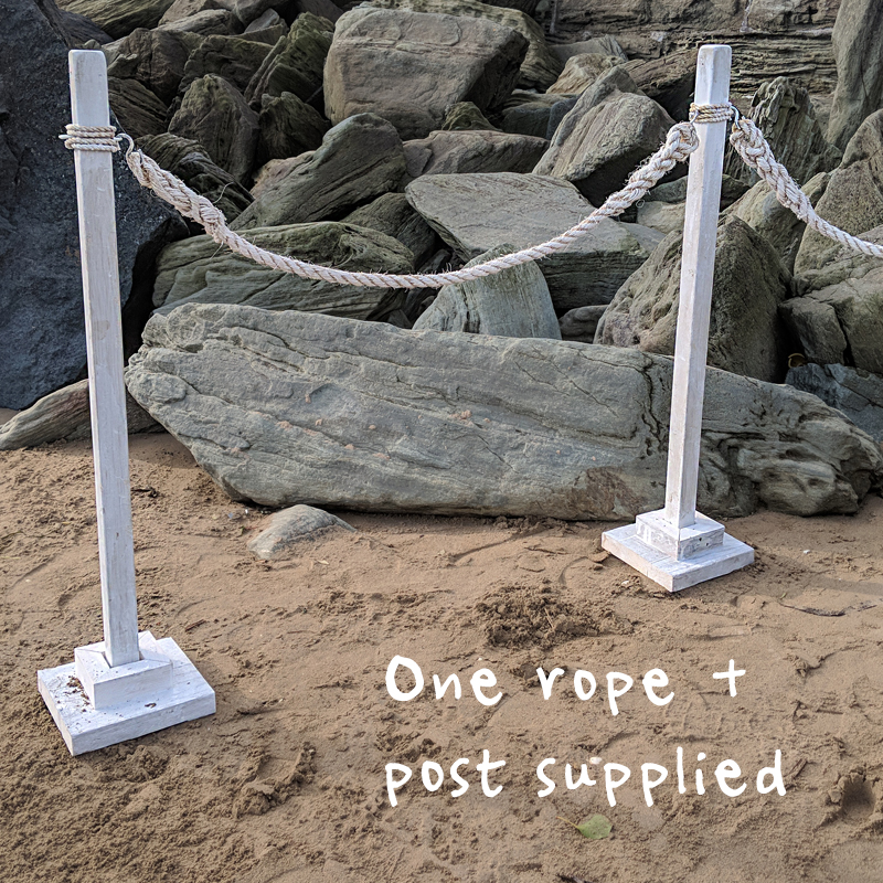 FOR SALE White Shabby Post + Rope